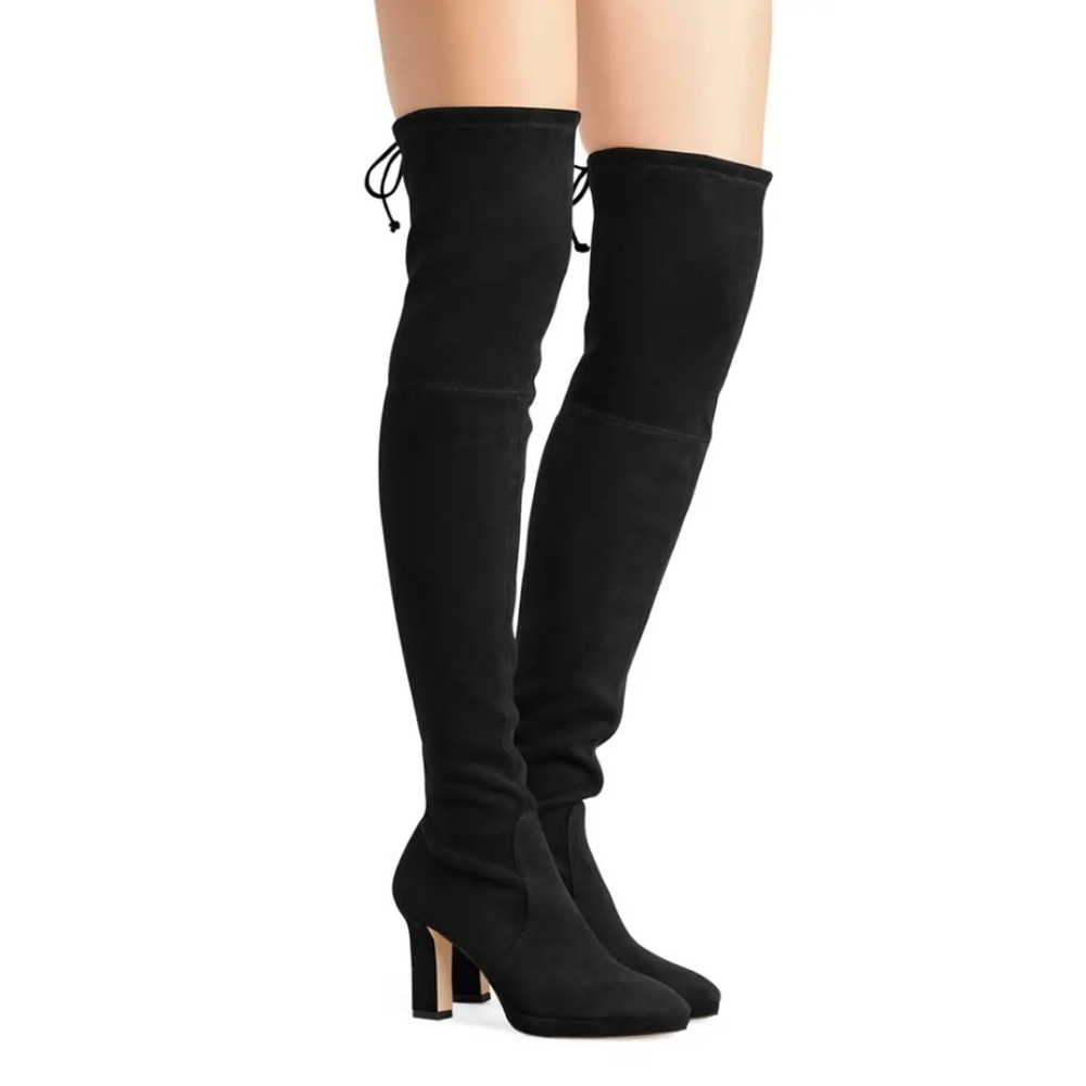 Stuart Weitzman Black Suede Over-the-Knee Boots 6